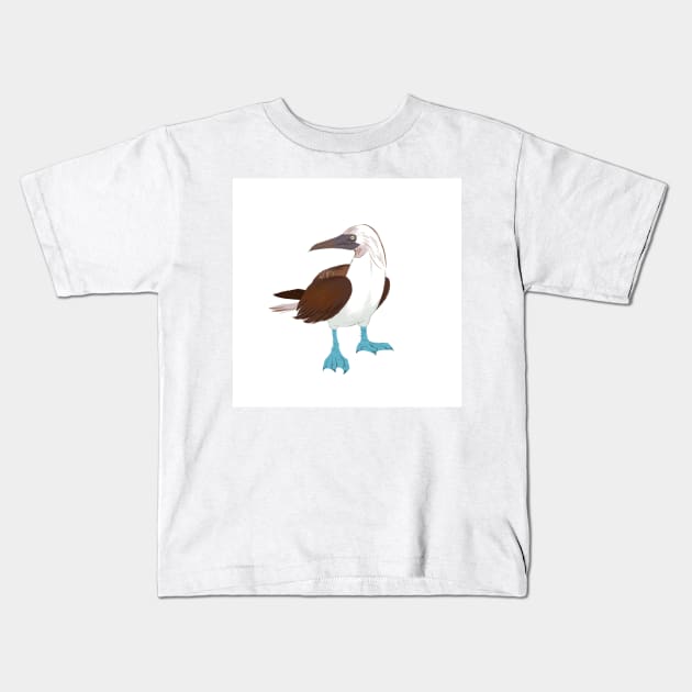 Blue-Footed Booby Kids T-Shirt by deimos-remus